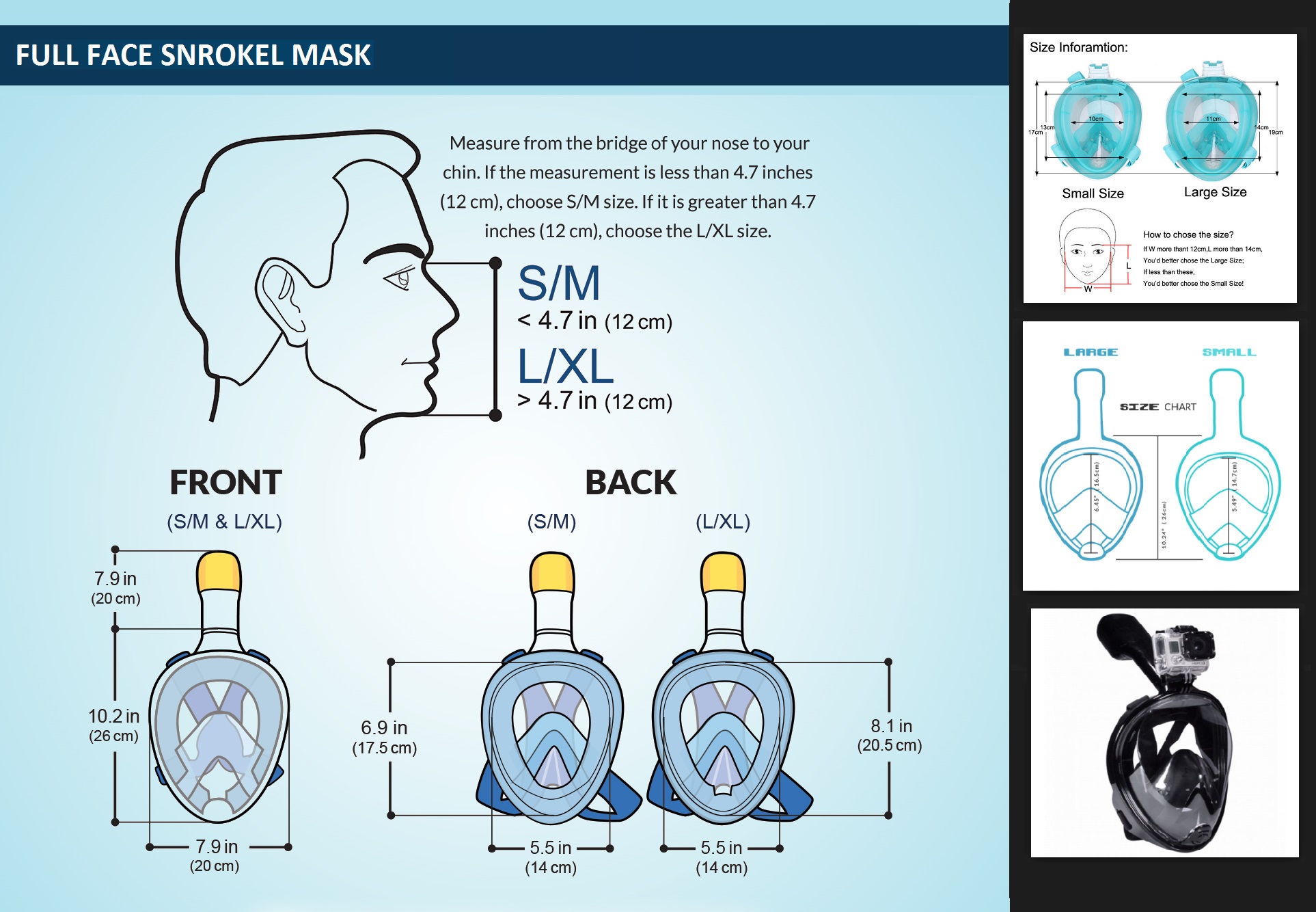 Full face Snorkel Mask